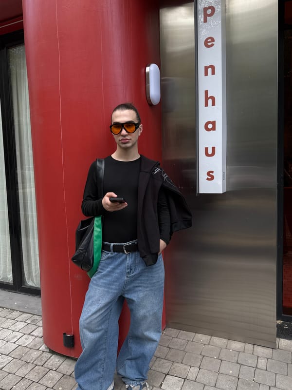 Man in orange sunglasses photographed around central Yerevan locations