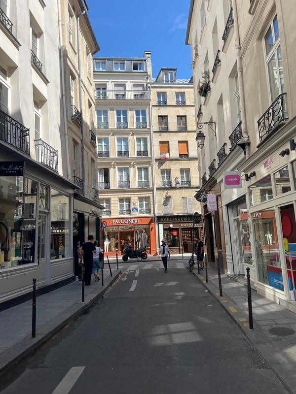 Wandering Marais streets past a bold Coach Play takeover