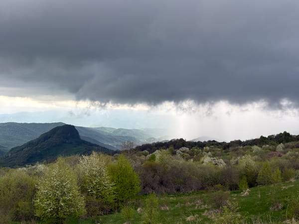 Storm system moves through Georgia mountains amid spring blooms