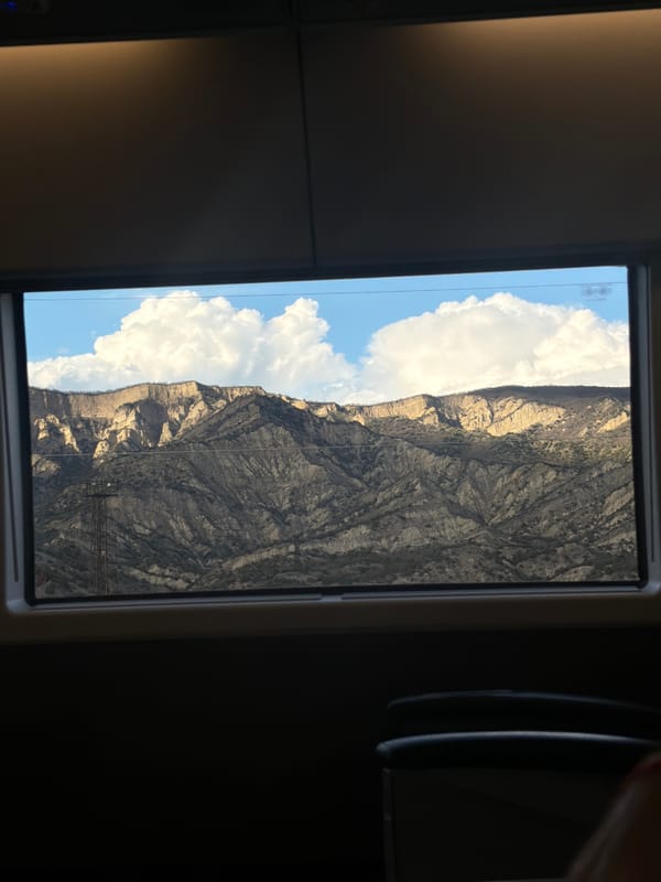 Train passenger captures Georgian countryside and monastery views