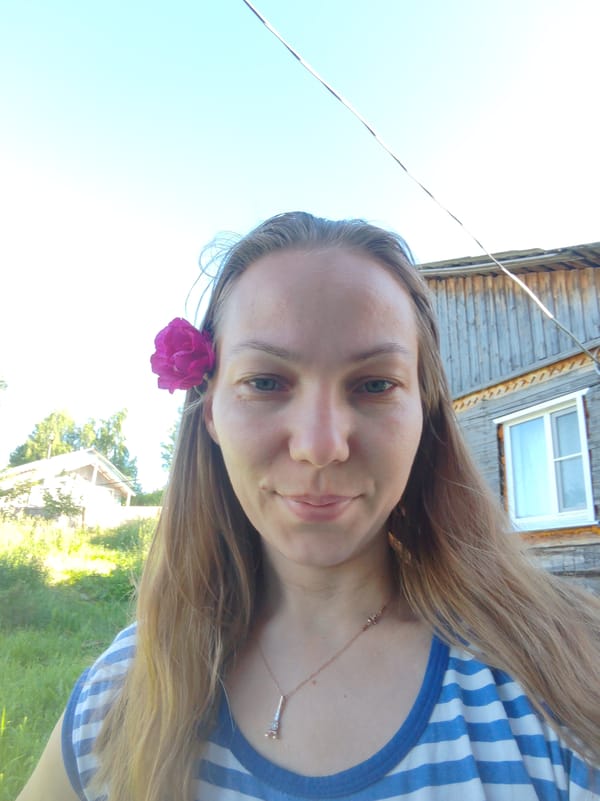 Lazy summer morning with flowers and open sky in rural Russia