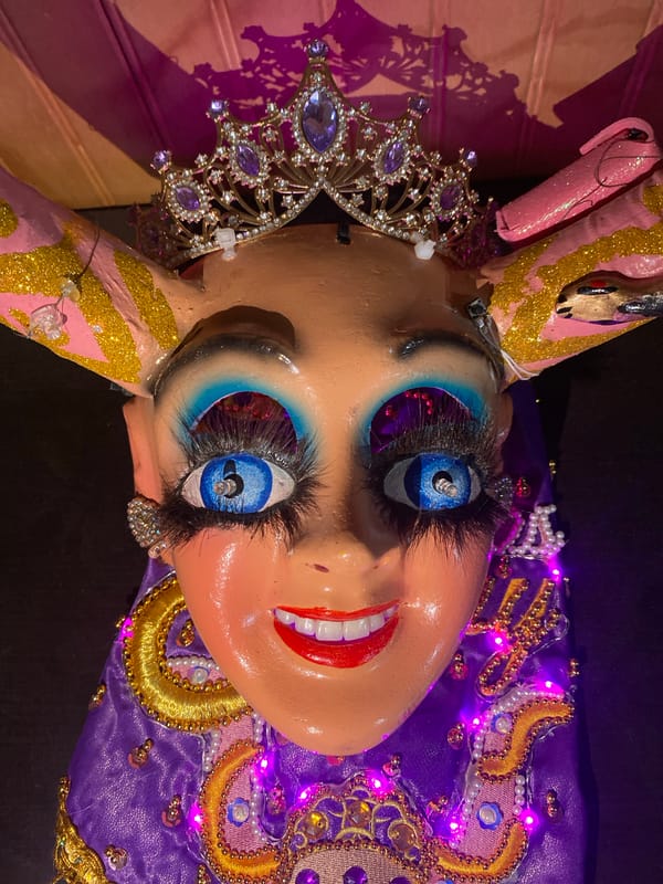 Decorative dolls and kitten photographed in Arica, Chile