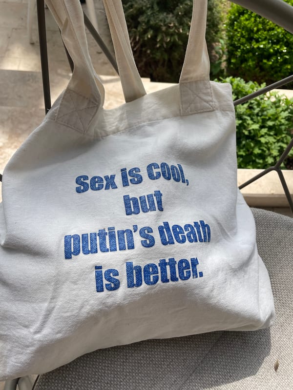 Anti-Putin message bag spotted in Montenegro coastal town