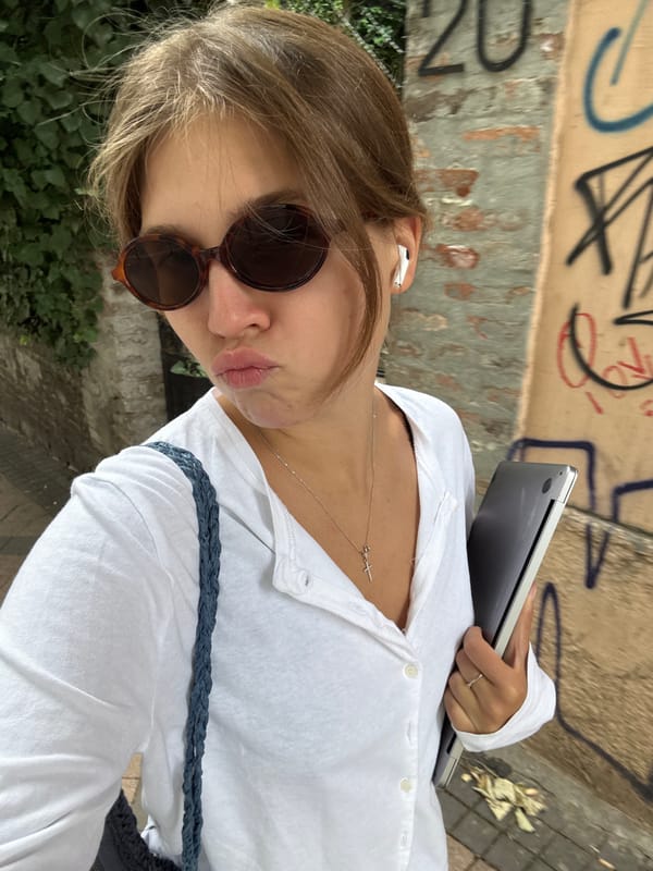 Selfie moment in Belgrade on a summer morning