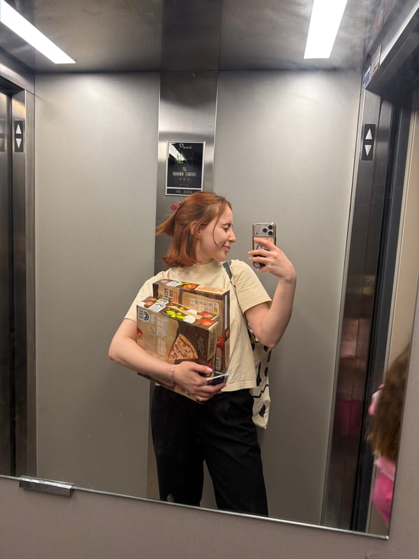 Woman and child spend afternoon exploring Strasbourg, taking selfies