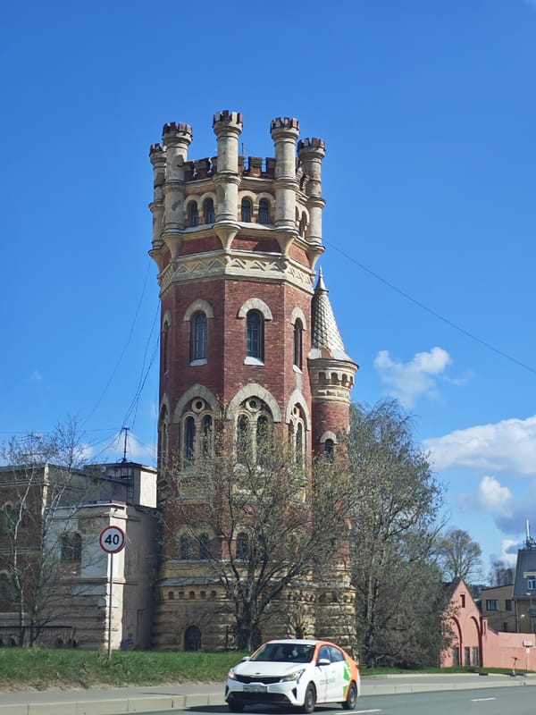 Historic water tower documented in Saint Petersburg