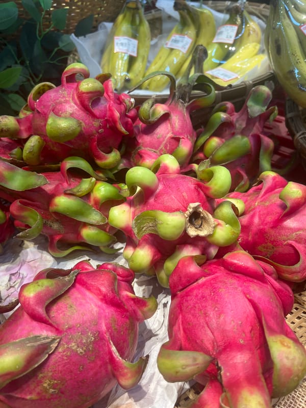 Vietnamese market visit showcases tropical fruits, fresh seafood, local cuisine