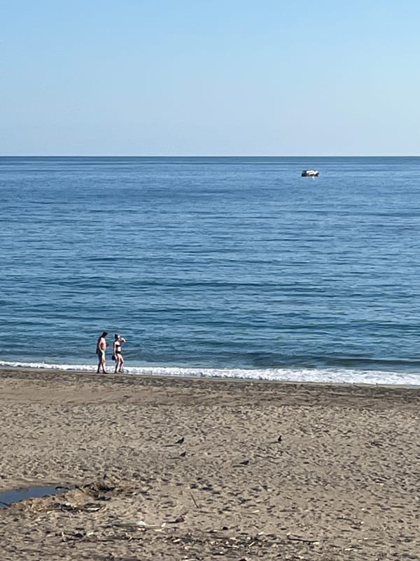 Serene beach conditions observed in Alanya, Turkey