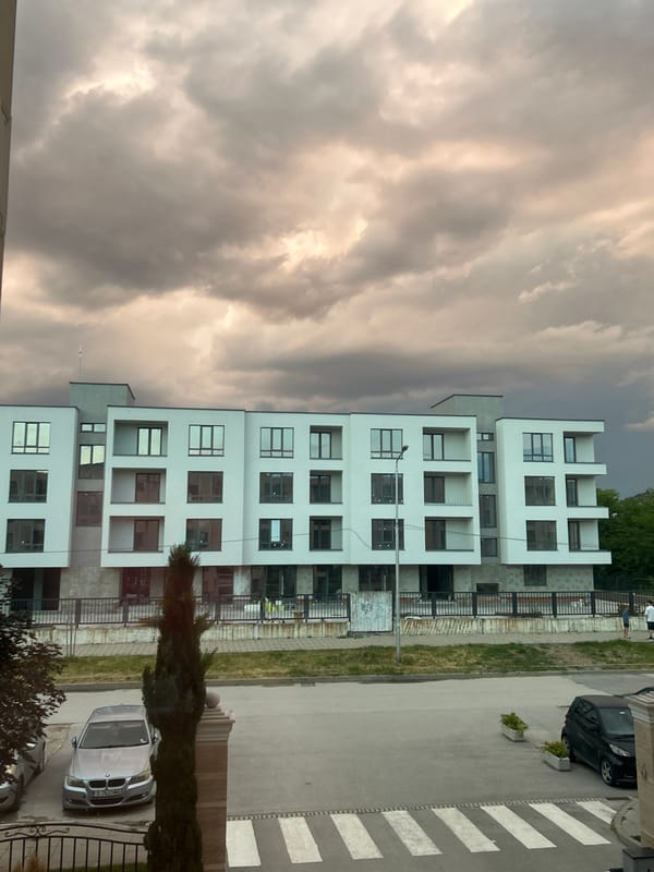 Witness documents afternoon views of Plovdiv apartment building complex