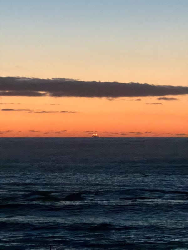 Sunset views captured over Cape Town oceanfront