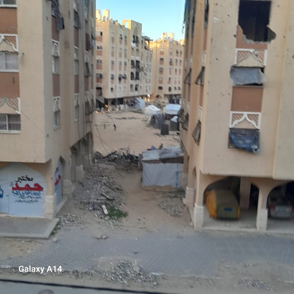 Building damage observed from multiple angles in Khan Yunis