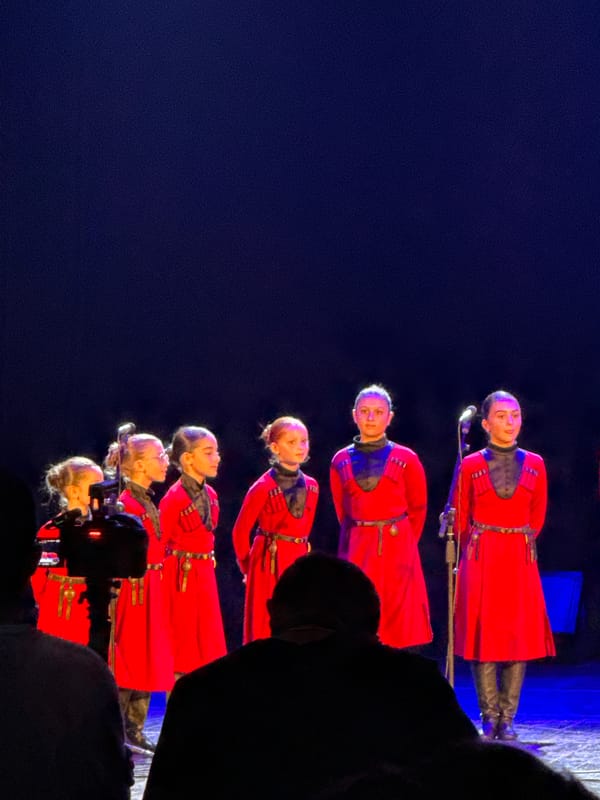 Georgian folk dance and Batumi's Boulevard alive on a summer night
