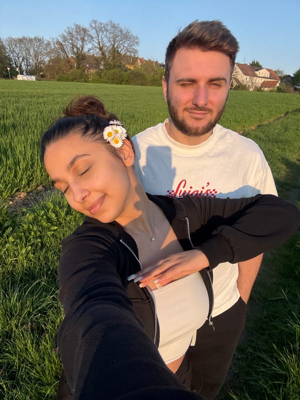 Couple spotted relaxing together on grass field in Mönchengladbach