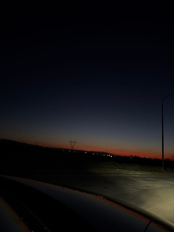 Dusk transitions captured in Cheshnegirovo, Bulgaria evening sky