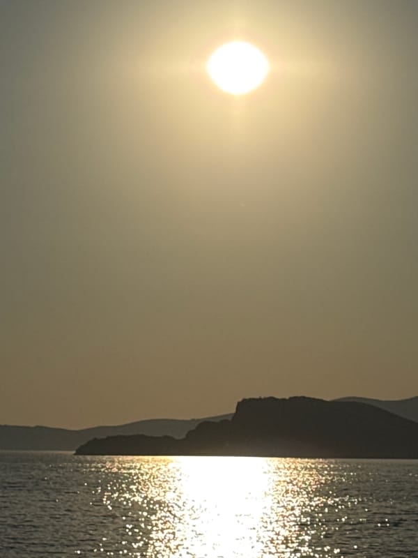 Golden hour over the Adriatic, Montenegrin coastline