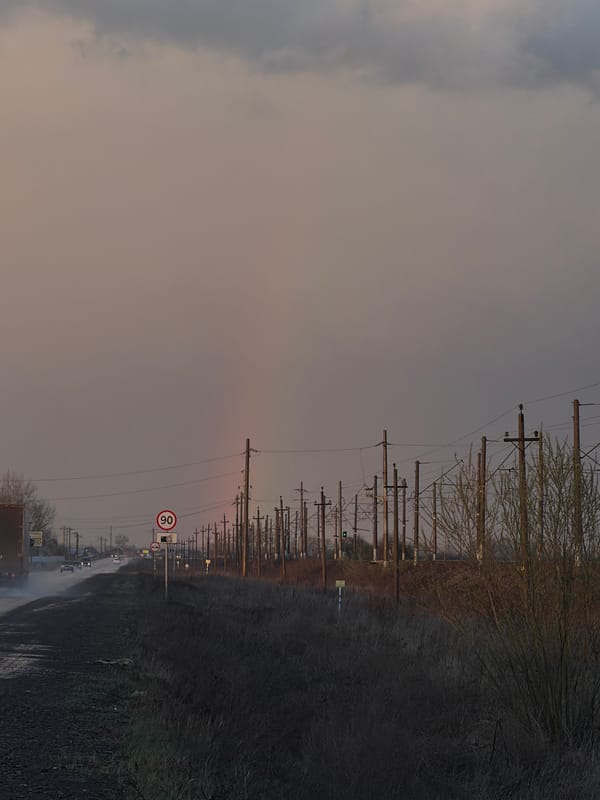 Overcast conditions observed on rural road in Krasnoyarsk