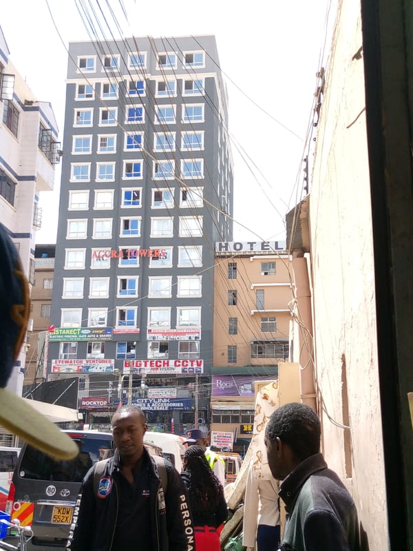 Morning street scenes captured across Nairobi's busy commercial districts