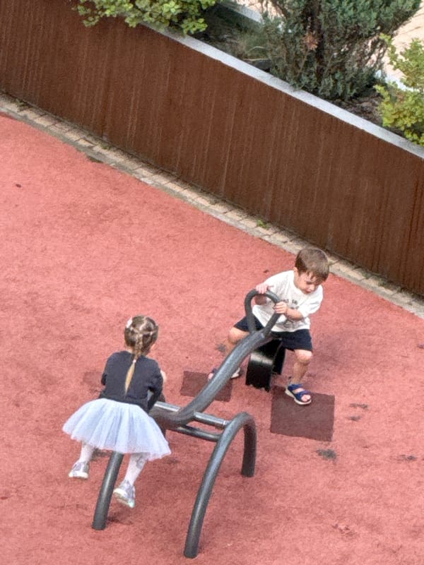 Afternoon in a Moscow park: kids, dogs, and yoga