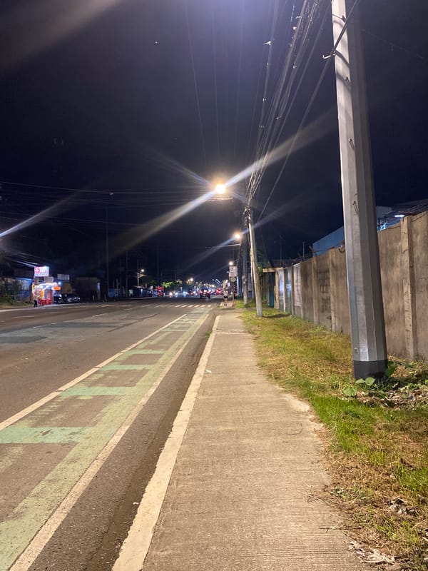 Ordinary evening life documented across Davao City streets and venues