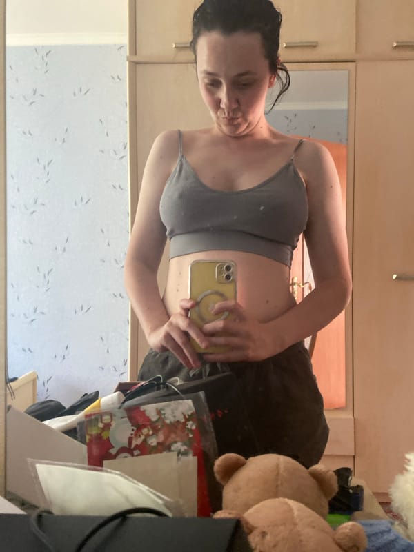 Indoor selfie session with a casual snack break