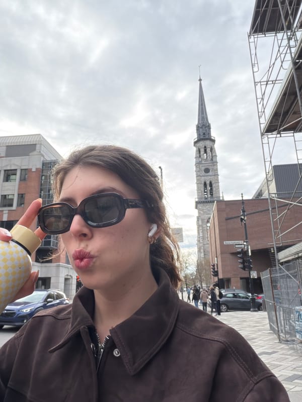 Evening activities documented across Montreal include photos, exercise, walking