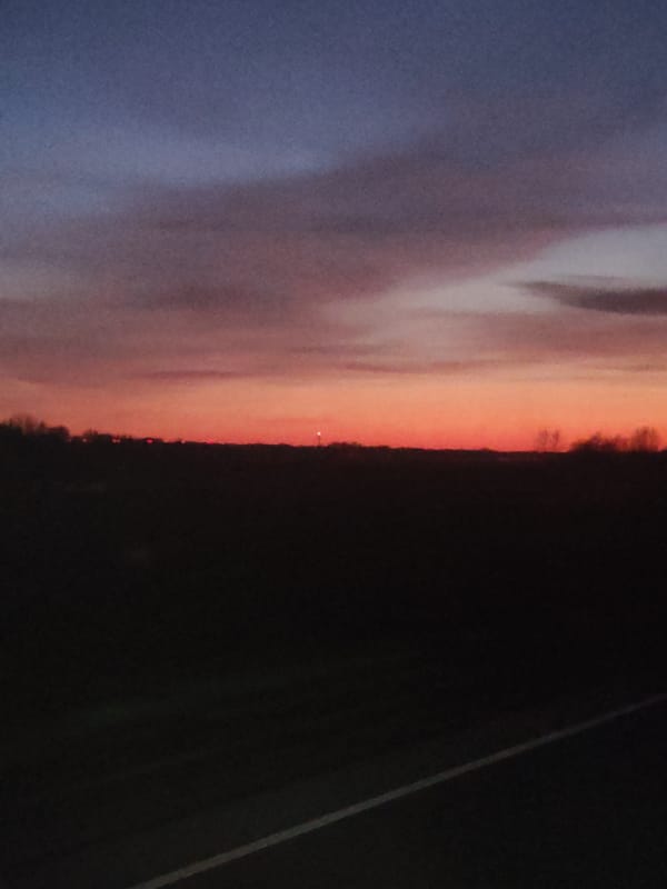Twilight landscape and portrait captured at same location Tuesday evening