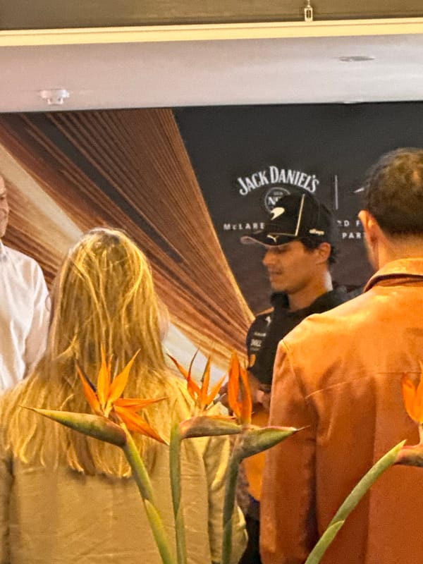 McLaren F1 x Jack Daniel's collab event dinner in London