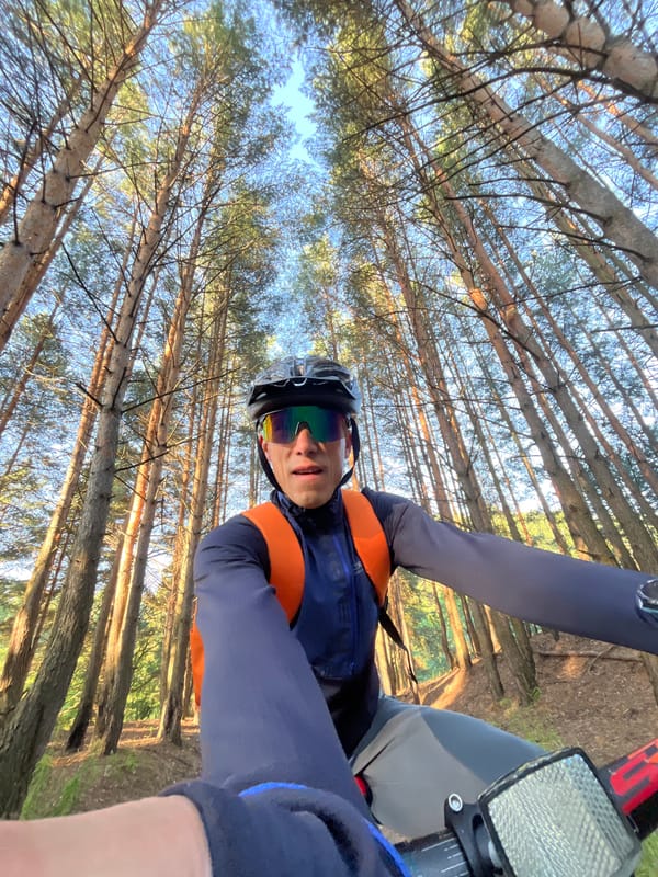Cycling the Kama River trails in Chaikovsky on a sunny day