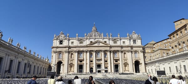 Morning scenes captured at St. Peter's Square, Vatican City