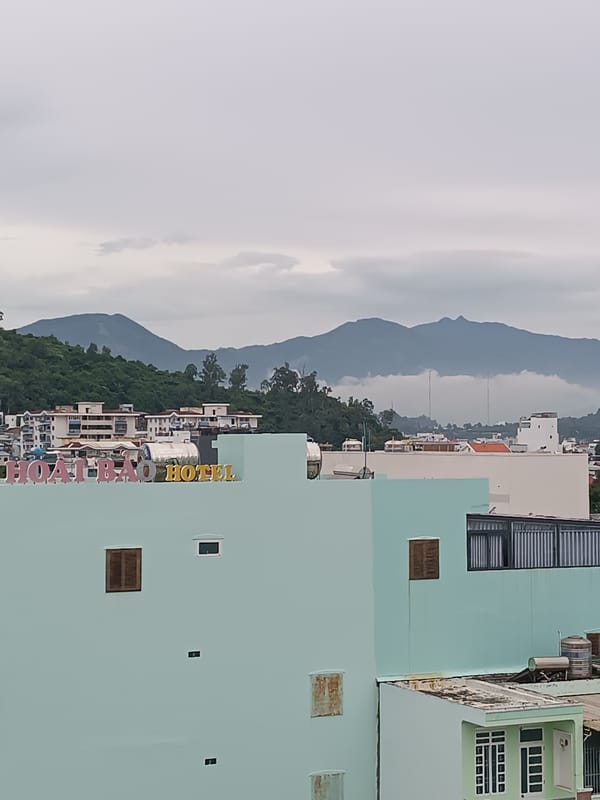 Nha Trang cityscape under overcast skies, multiple angles