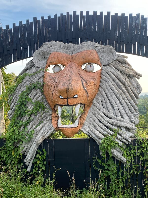 Animal sculptures and carved art installations documented in Moo 2, Thailand