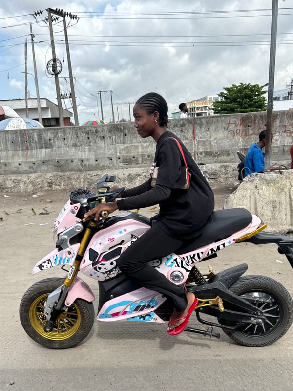 Everyday street scenes captured in Lekki, Nigeria morning