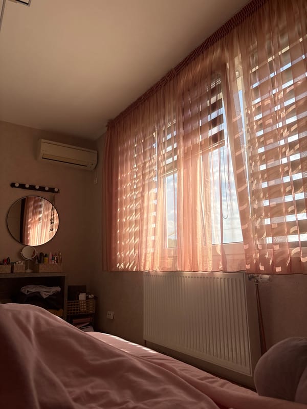 Morning bedroom moments captured in Bulgarovo, Bulgaria residence