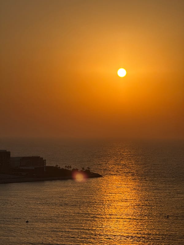 Arabian Gulf sunset from the Dubai shoreline