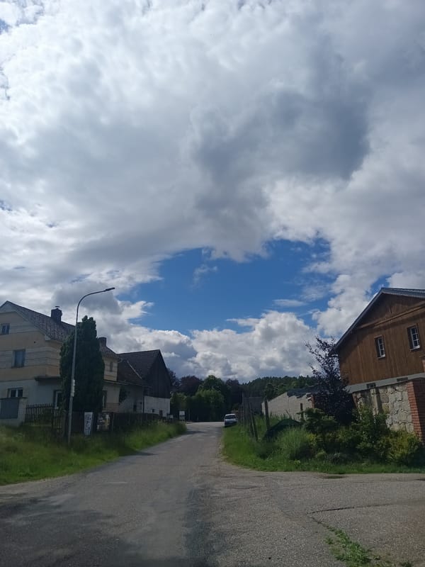 Forest and village walk in Nová Ves, Czech Republic