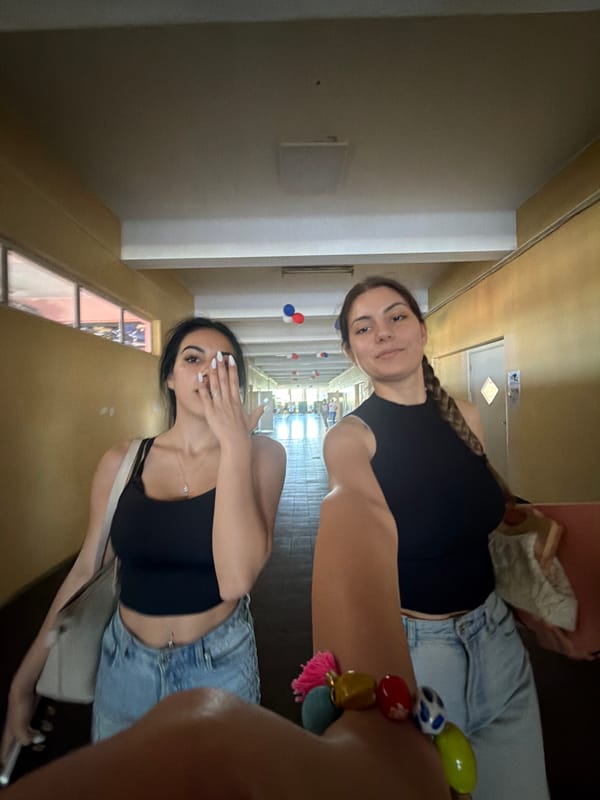 Young women document casual moments in Burgas, Bulgaria