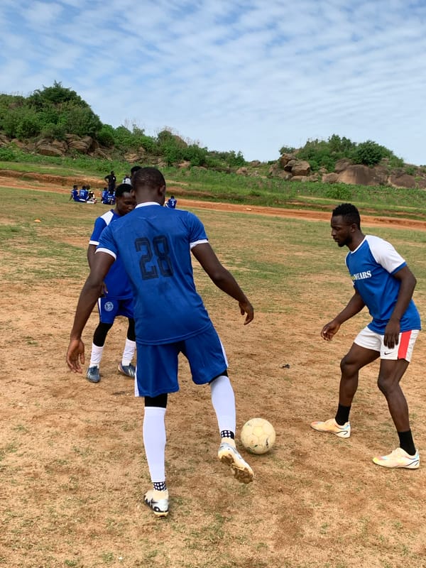 New Hope Football Academy trains on a rugged Jos pitch