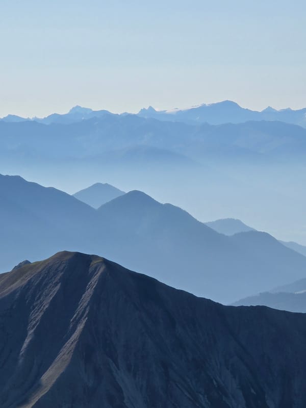 Morning coffee and panoramic views from the Zugspitze summit