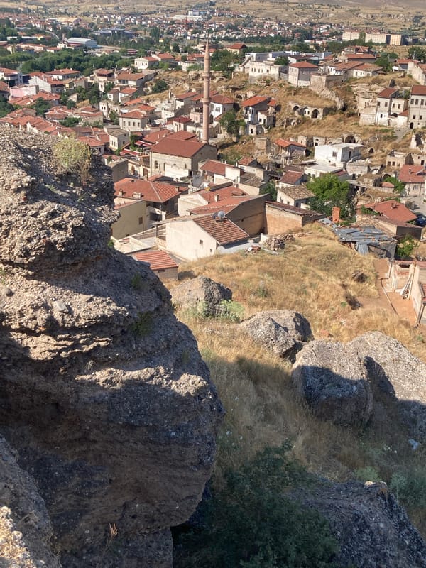 Morning overlooking Avanos from the hills, Cappadocia