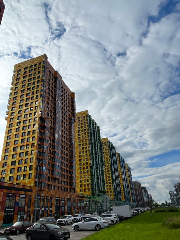 Exploring Saint Petersburg's bold tiled apartment buildings