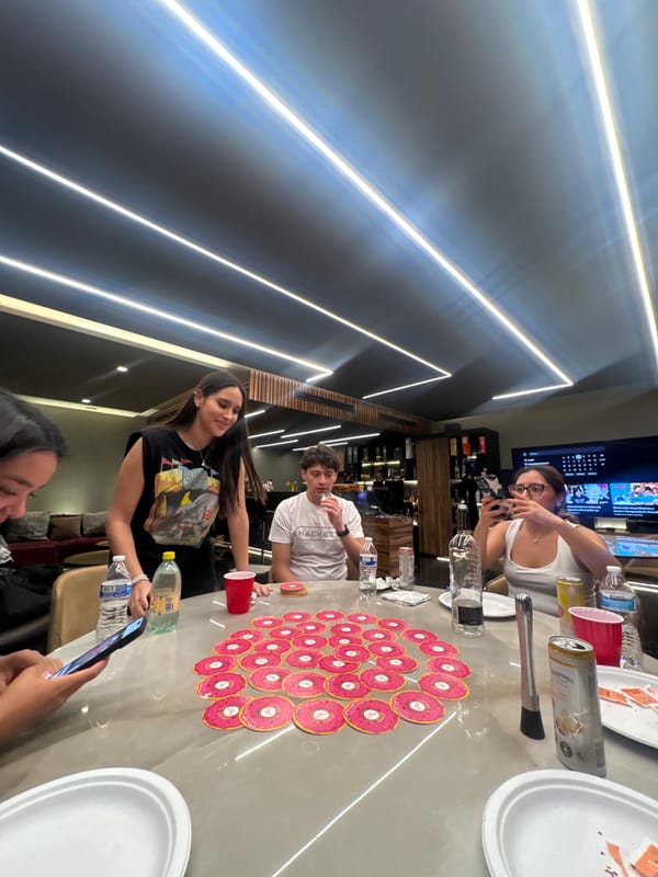 Early morning Simpsons-themed game gathering in Mexican town