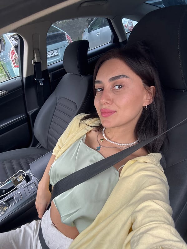 Quick in-car selfie session somewhere in Tbilisi