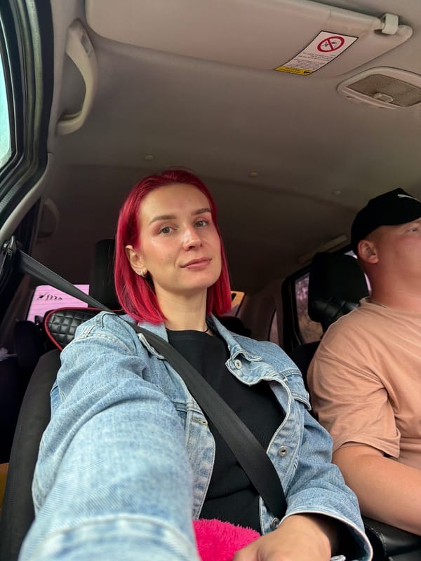 Car selfie captured in Забегалово, Russia