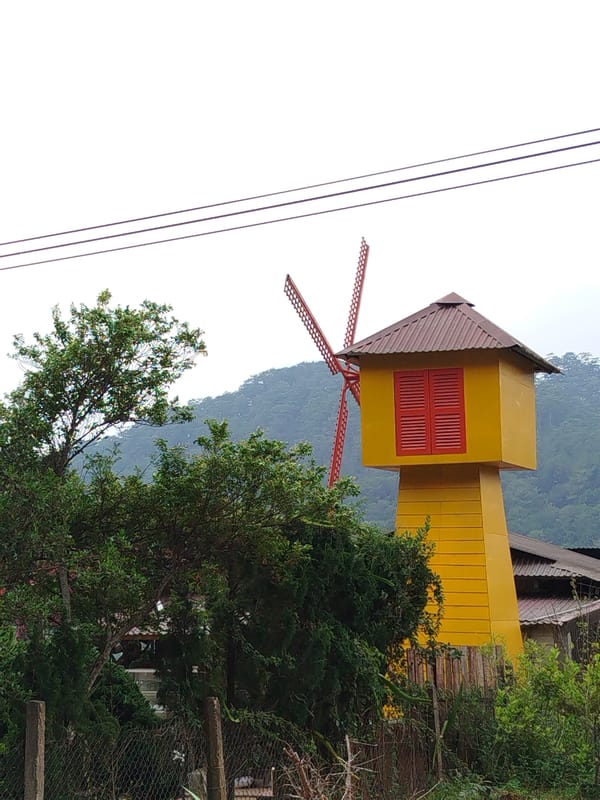 Tourist attractions documented in early morning Da Lat, Vietnam