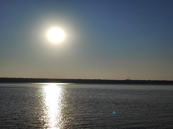Sunny afternoon at a Moldovan lakeside beach