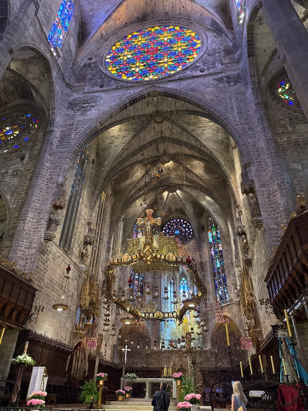 Cathedral interior photographed in Palma, Spain