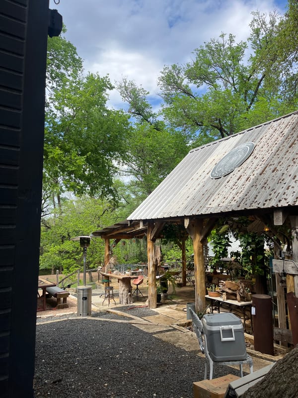 Evening retail activity documented at Wimberley garden center