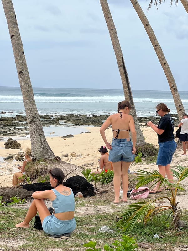 Beach hangout on the shores of General Luna, Philippines