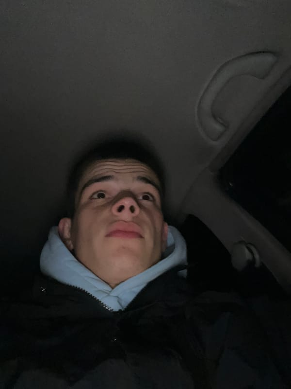 Nighttime car interior moments captured in Sopot, Bulgaria