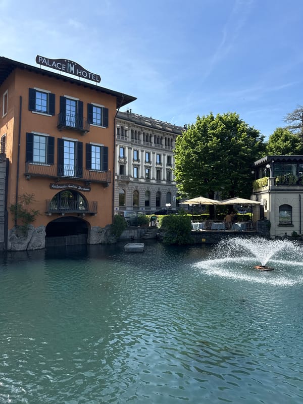 Morning scenes documented across Como's hotels, shops, and transit